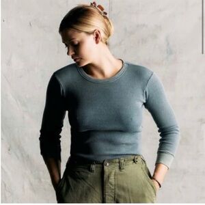 Imogene + Willie Sunfaded Indigo Waffle Thermal